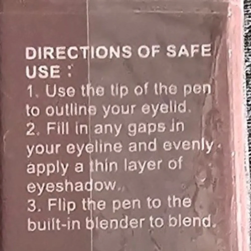 Zephoco Eyeshadow Liner Bronze Metallic Shimmer Dual Ended Pen with Smudger 2g